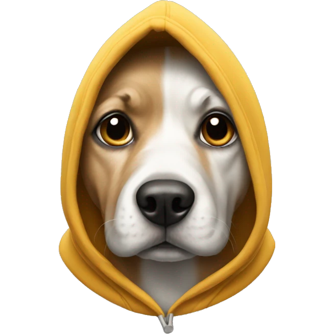 Dog wearing a hoodie  emoji