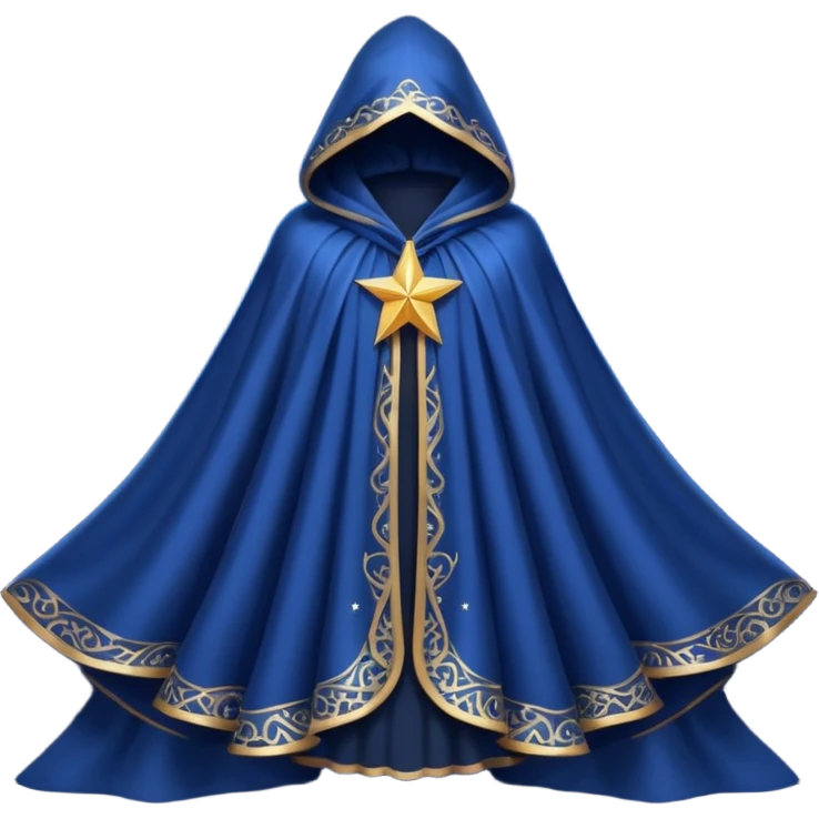 a fantasy magic star pattern cloak emoji