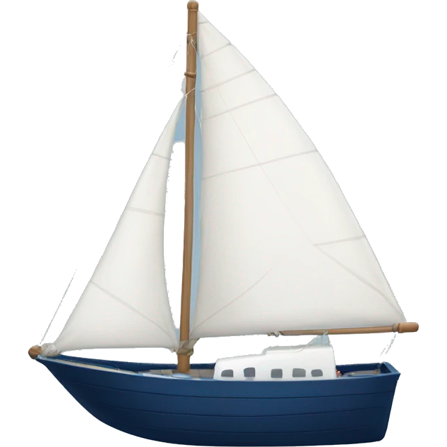 Navy blue hulled sailboat emoji