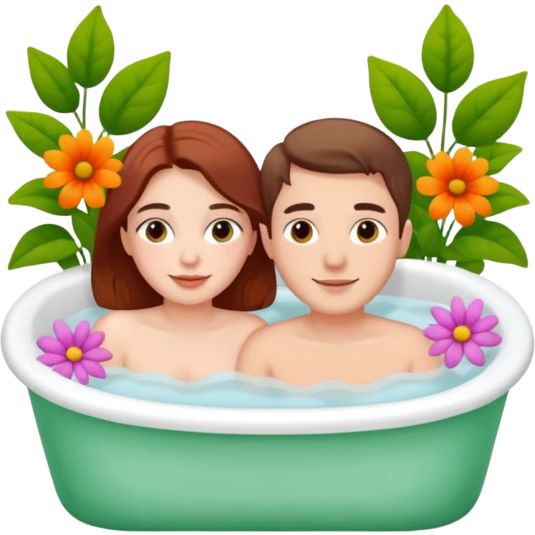 ubud massage bath couple flowers in bath leaves behind emoji