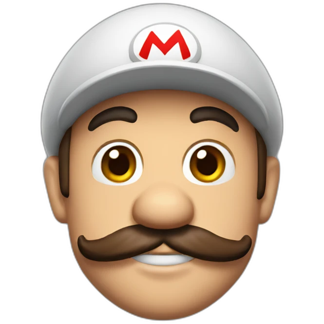 super mario with make up emoji