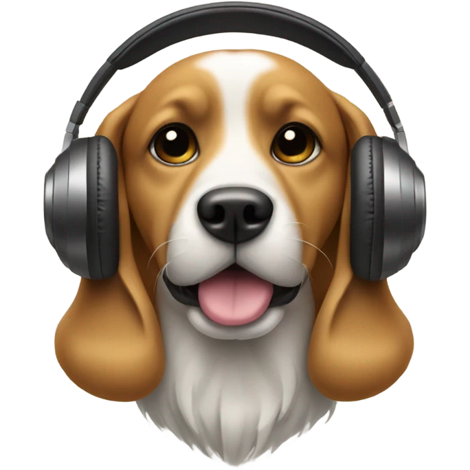 Dog wearing headphones  emoji