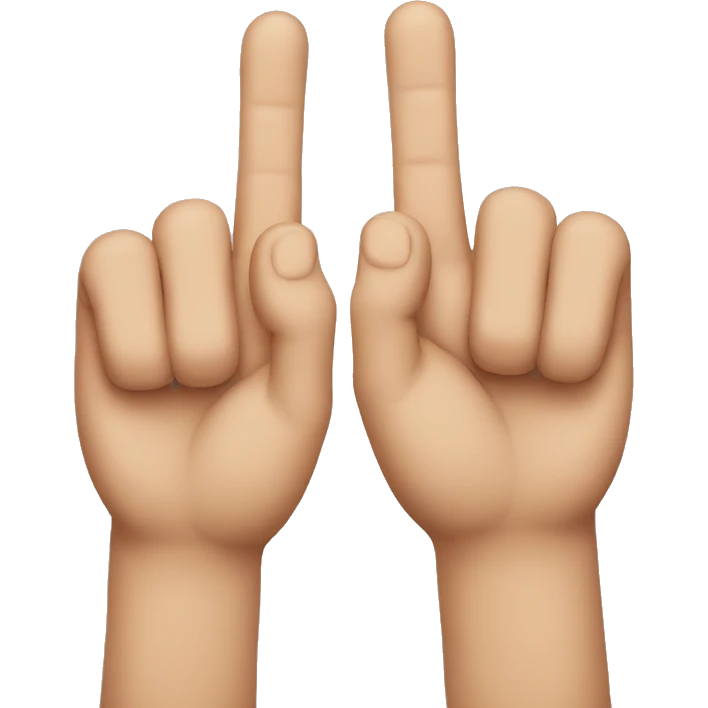 three fingers emoji
