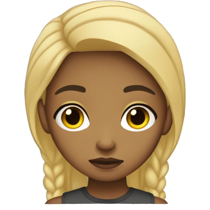 Lightskin black girl with blonde hair sad emoji