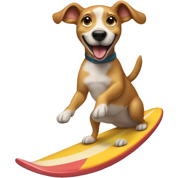 Dog on a surfboard  emoji