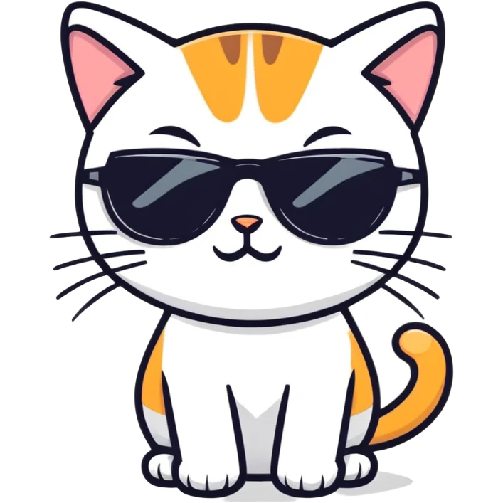 Cat with sunglasses emoji