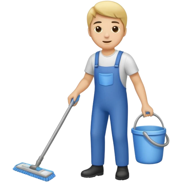 man cleaning emoji