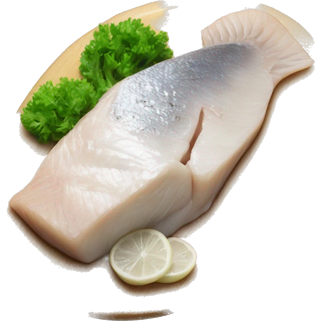 Pacific cod steak with the silver skin emoji