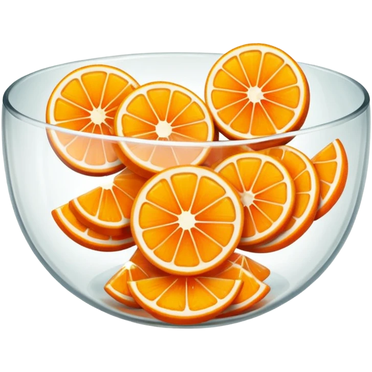Orange slices candy in bowl emoji