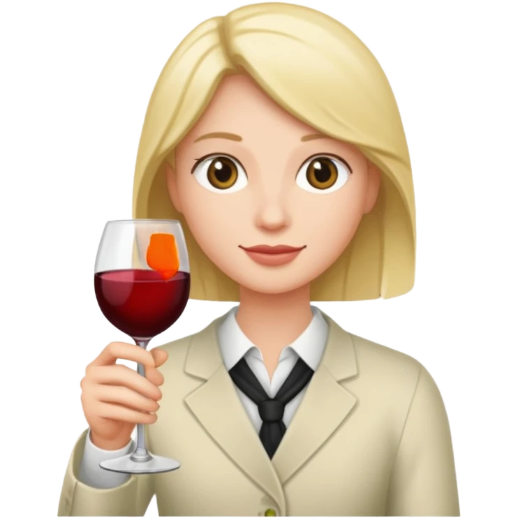 A person with a wine glass emoji