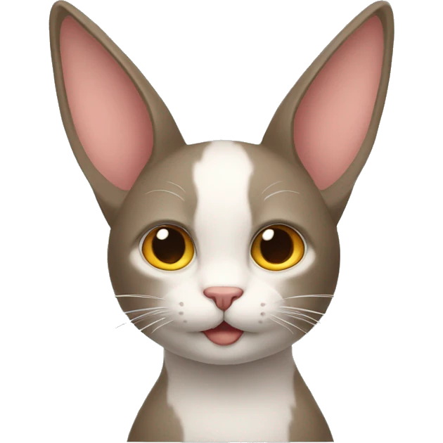 Un gato con orejas de conejo  emoji