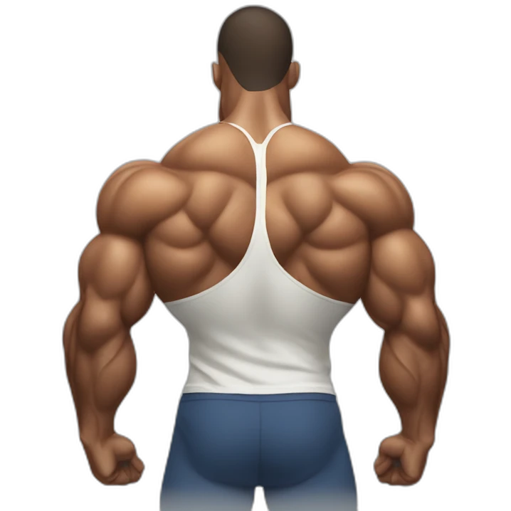 bodybuilder with wide and dense back muscles emoji