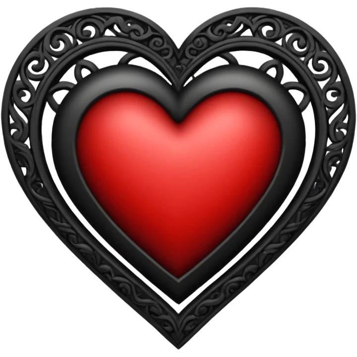 Gothic heart emoji