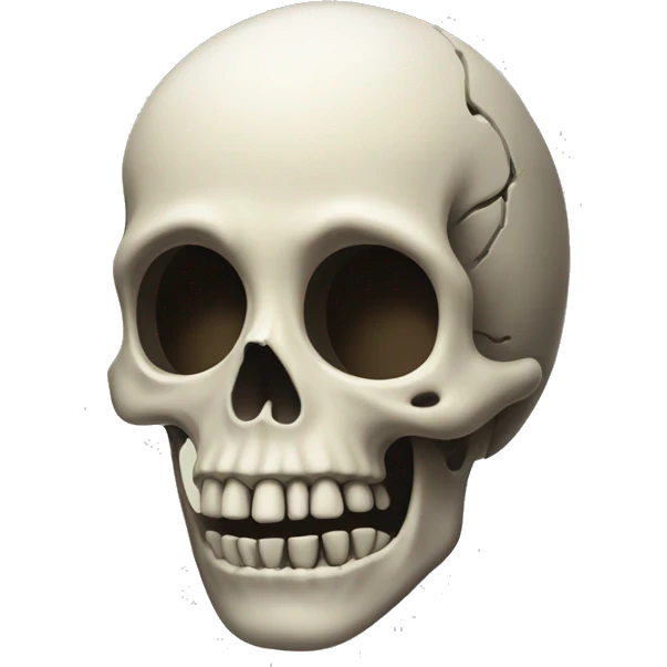 Mind blown skeleton face emoji