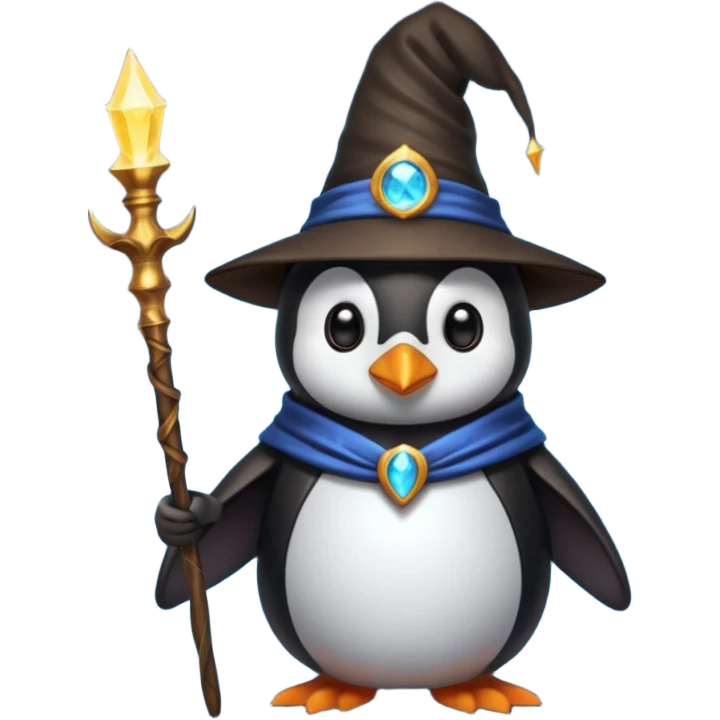 Penguin Wizard emoji