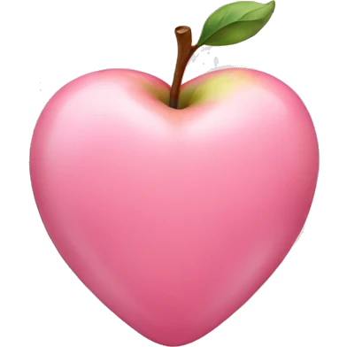 light pink apple heart emoji