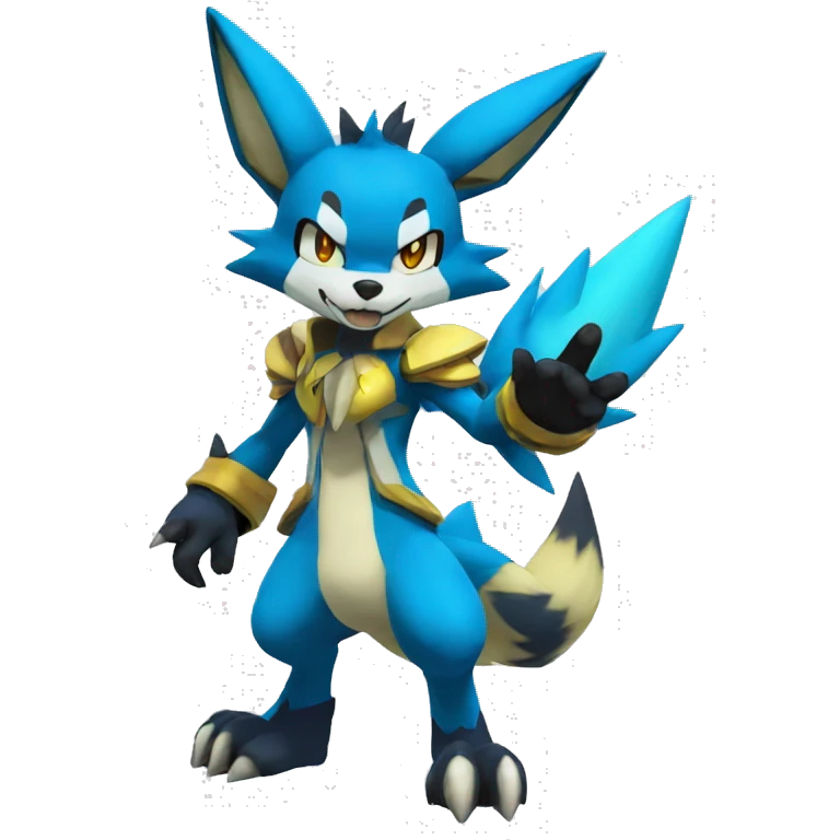 Lucario-Zeraora full body emoji