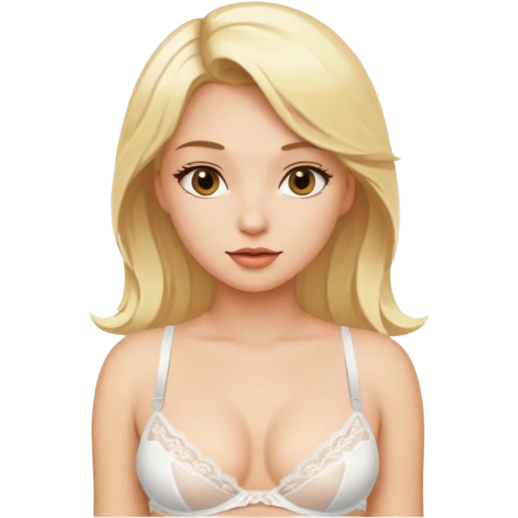 Blondynka w bieliźnie emoji