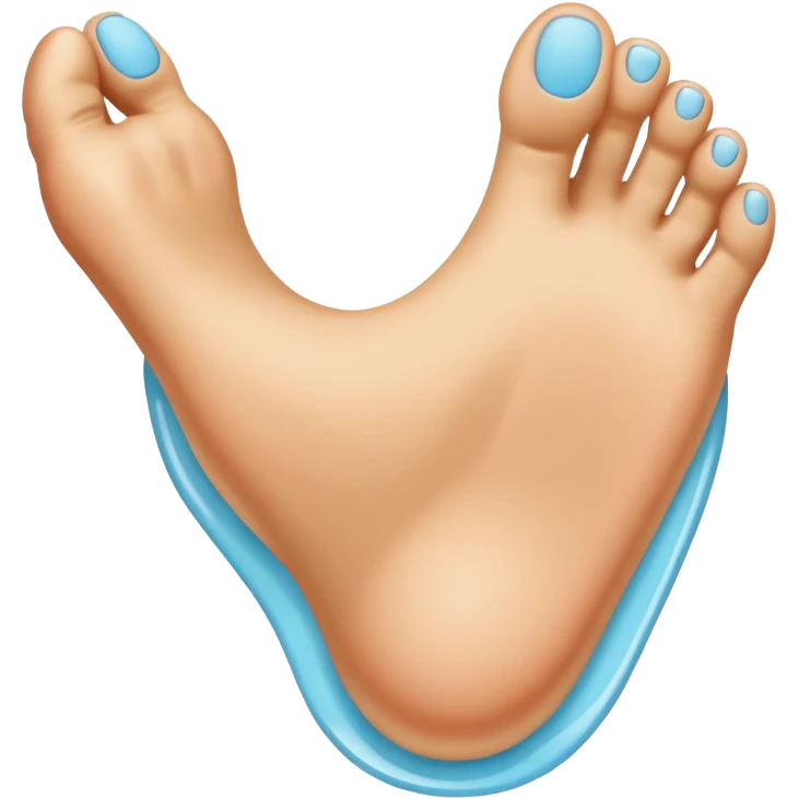 Attach a thumbs up emoji to where the toes are on a foot emoji   emoji