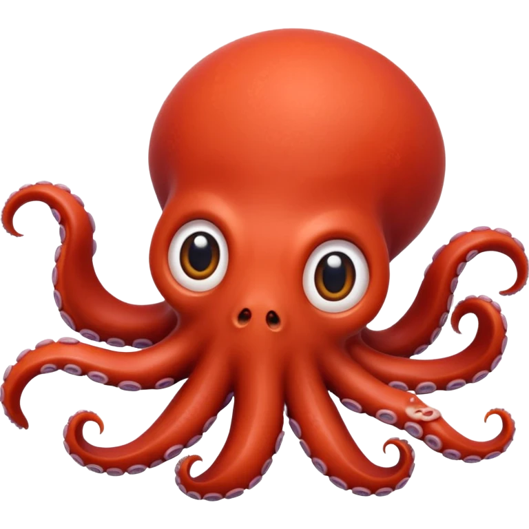 cute little octopus with red emoji