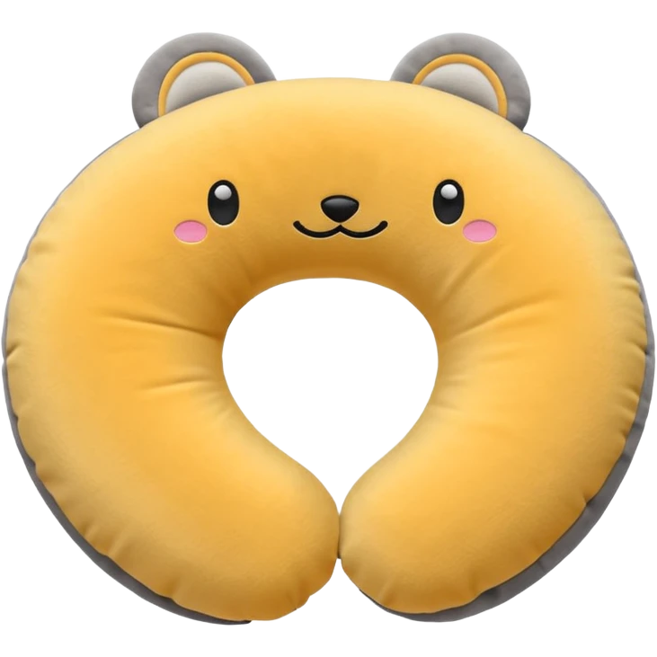 A plush travel pillow with gentle cushioning that wraps comfortably around the neck. emoji