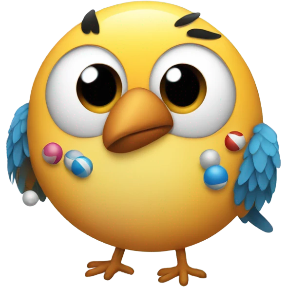 Bird with balls emoji