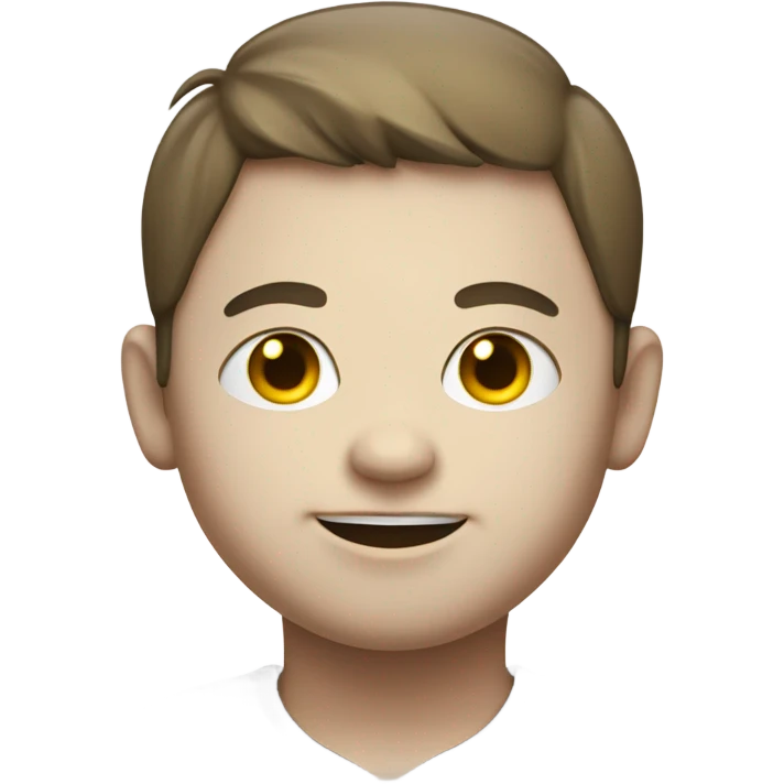 Smiling fat boy face with slit eyes emoji