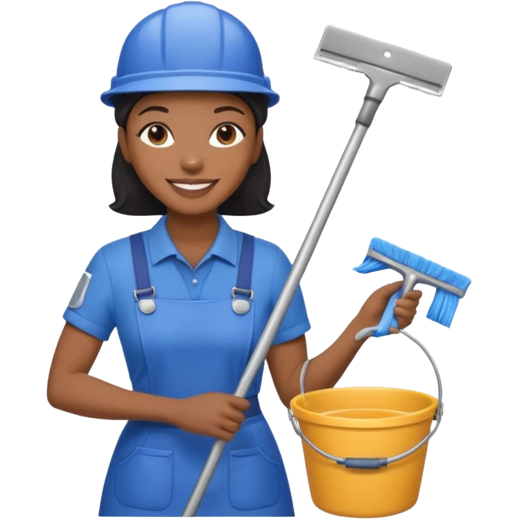 Window Cleaner  black woman emoji