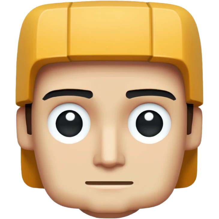 Pixeled style head emoji