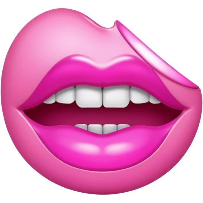 Batom rosa em 3D emoji
