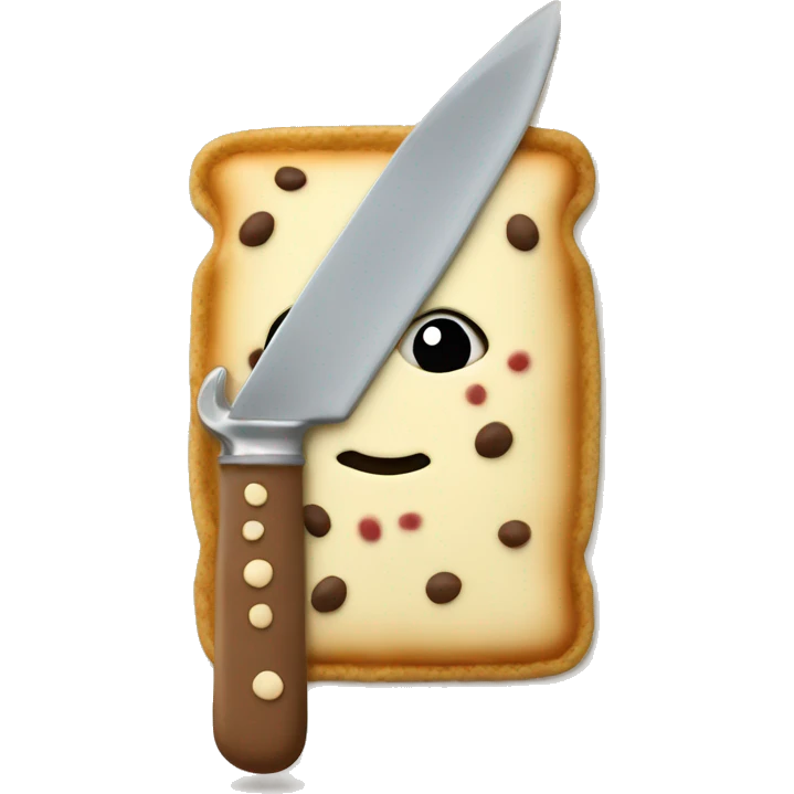 poptart holding a knife emoji
