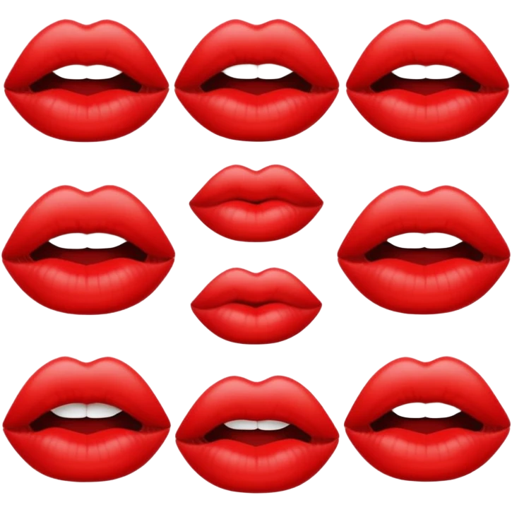 Set of lips with the words ‘crazy beautiful’ around them emoji