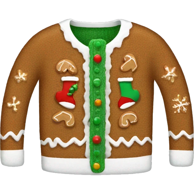 Gingerbread Christmas sweater  emoji