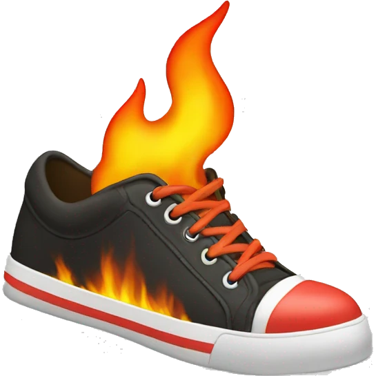 Shoe on fire emoji