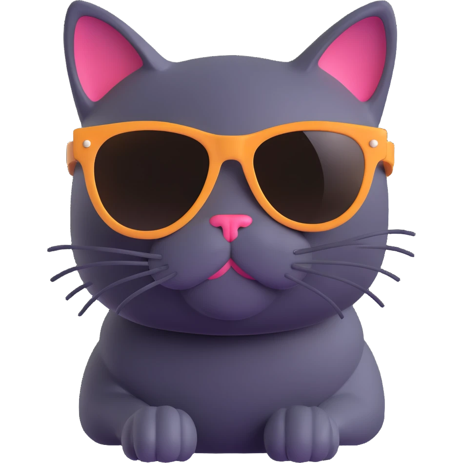 cat wearing sunglasses emoji