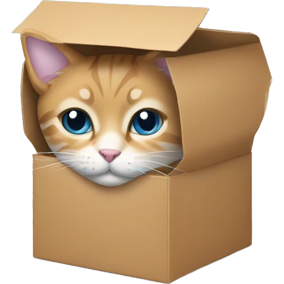 Just a kitty’s face with a box emoji