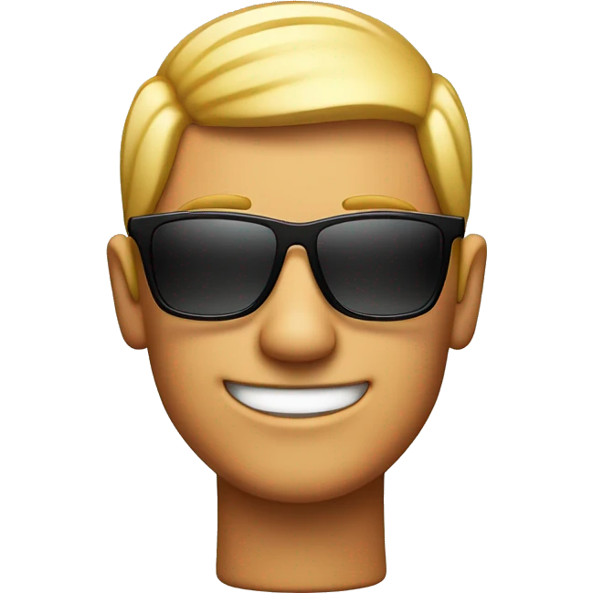 pinkhead taned dude with sunglases smiling emoji