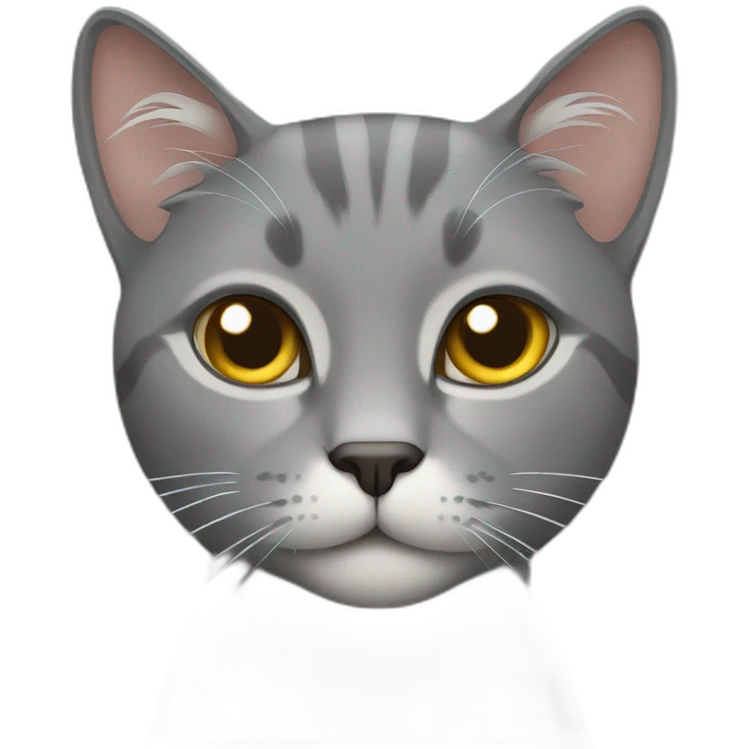 Gray cat emoji