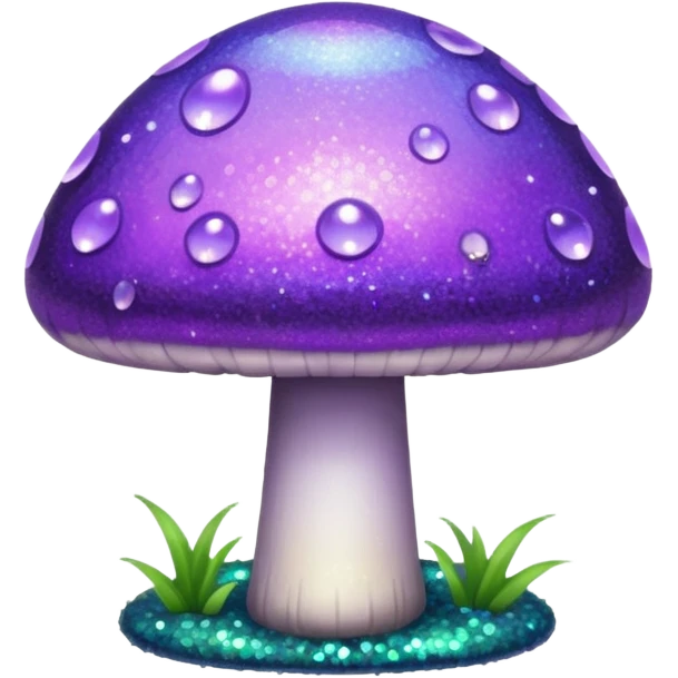 glitter purple mushroom emoji