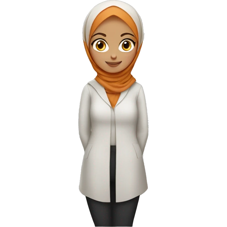 White hijabi girl with two cats, one ginger, one cinnamon emoji