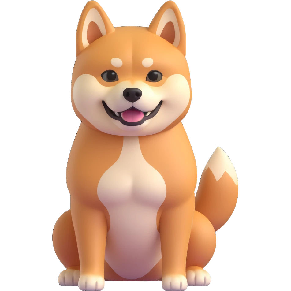 shiba inu with muscles emoji