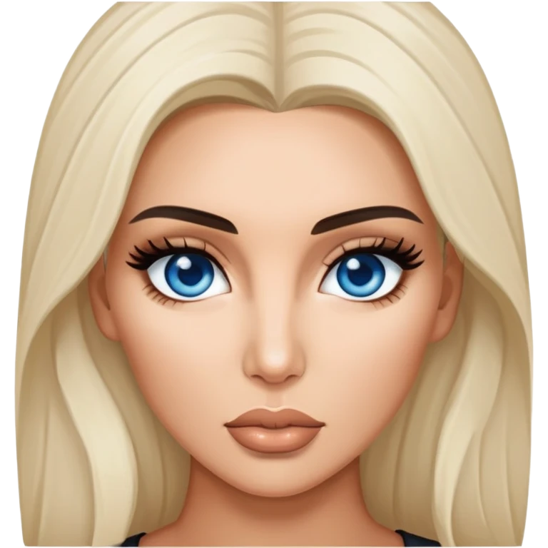 Kim kardashian with blue eyes emoji