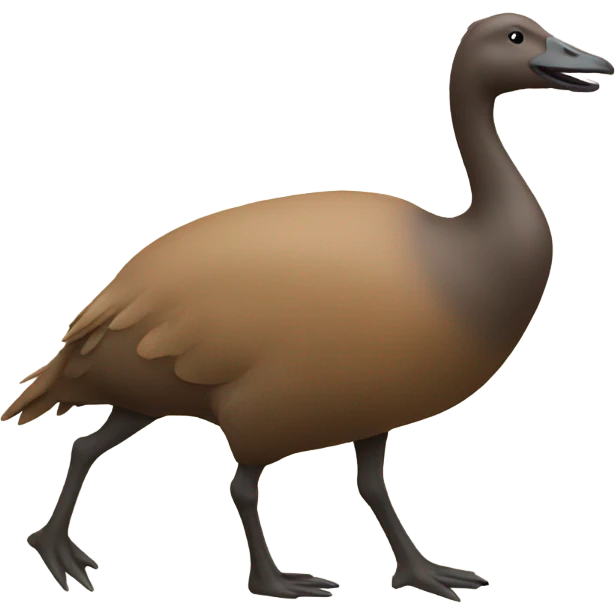 Goose carrying a moose emoji