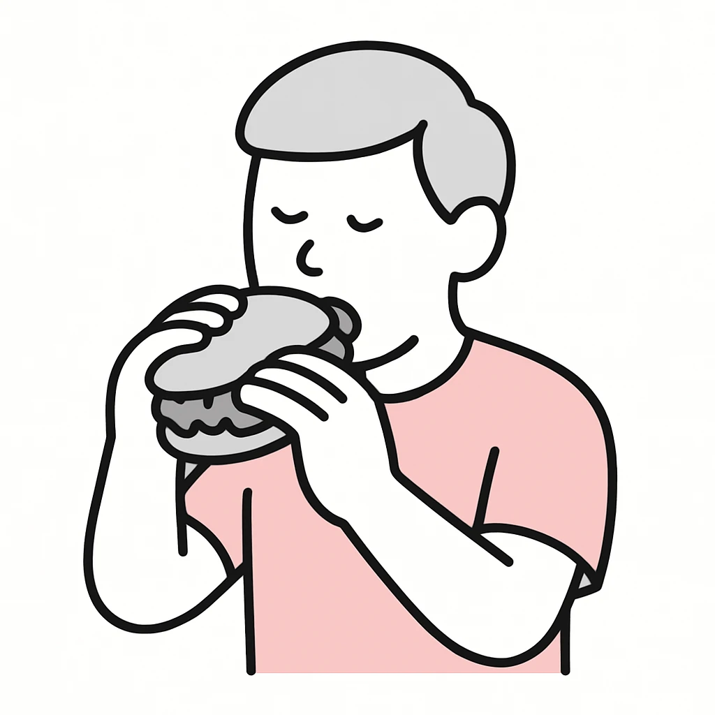person eating sloppy joe emoji