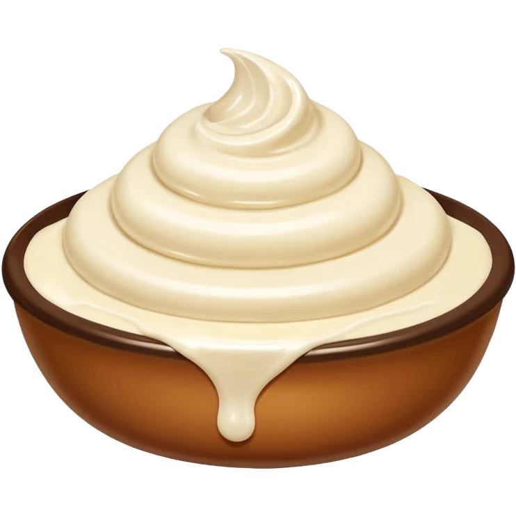 A smooth and creamy texture, soft and thick, glossy and rich, realistic, high detail, simple composition, isolated on white background, centered composition
 emoji