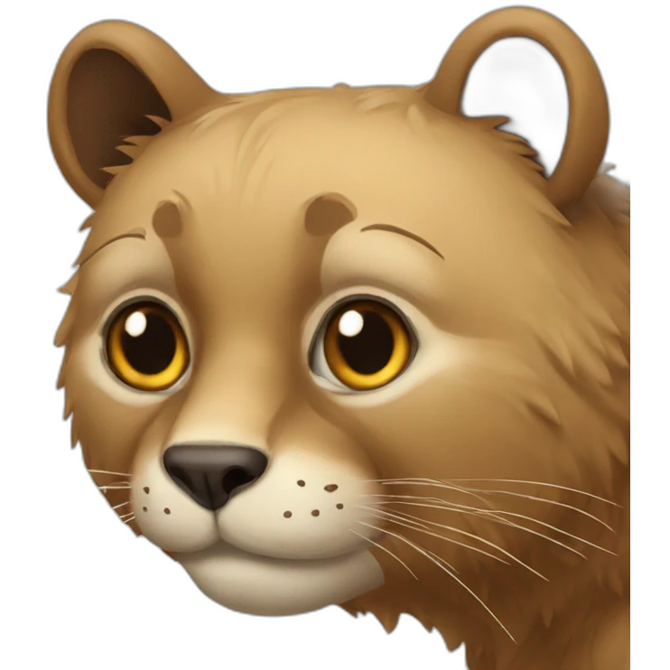 bear takes the form of a cat emoji