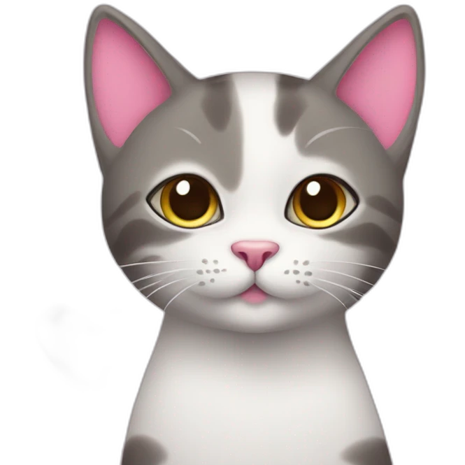 Cat with pink heart with name ZOE inside  emoji