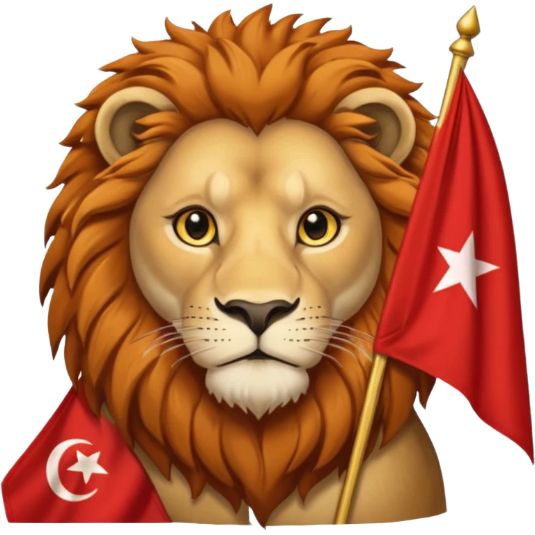 A atlas lion holding a morocco flag emoji
