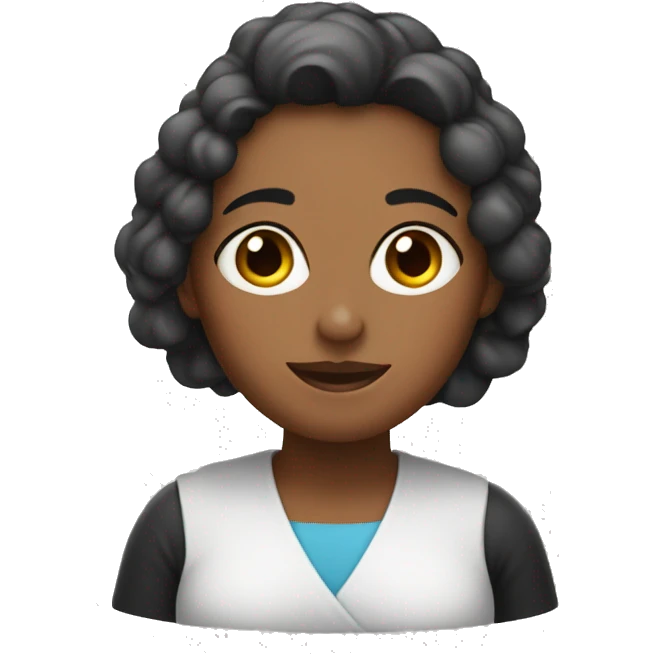 Mujer con granitos emoji