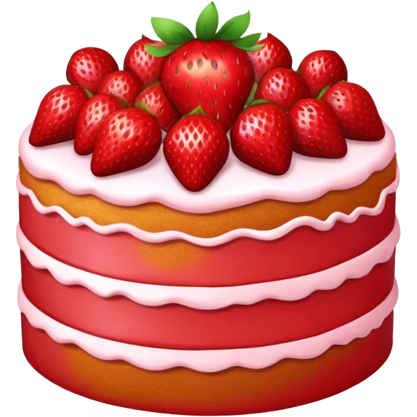 Torta de fresas emoji
